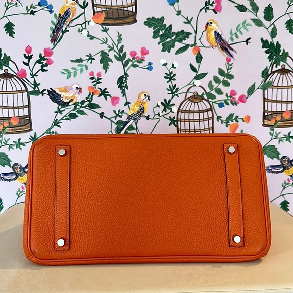 Hermes Orange Birkin 35 Bag - Picture 3 of 15